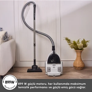 Vantuz Action Force X10 899 Watt Toz Torbasız Elektrikli Süpürge White