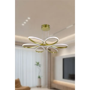 Ey Shop Modern Papatya Eskitme Gold Model 3 Renk (Beyaz & Sarı & Günışığı) Lüks LED Avize
