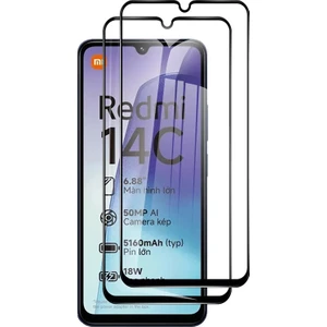 Xiaomi Redmi 14C & Poco C75 Tam Kaplayan ESD Cam Ekran Koruyucu (2 ADET)
