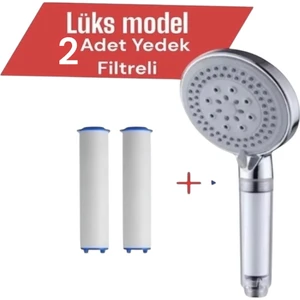 5 Fonksiyonlu Kireç Önleyici Özellikli Su Tasarruflu Duş Başlığı 2 Adet Yedek Filtreli