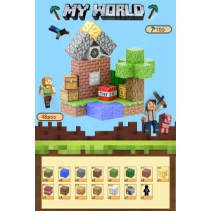 Chaos Bask  Mc Minecraft Manyetik Küpler Montaj Dıy Yapı Taşları Çocuklar Için Bulmaca Modeli Oyuncaklar (Yurt Dışından)