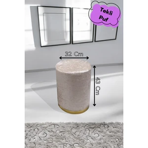 Arte Cotone Kadife Kumaş Dekoratif Silindir Koltuk Puf 32 x 43