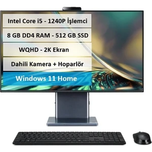 S27-1755 I5-1240P 8gb Ram 512GB SSD 27 Inç Wqhd Windows 11 All In One Pc DQ.BKDEM.001