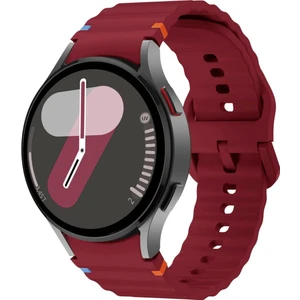 Samsung Galaxy Watch 4 5 6 7 Fe 40 40 44 Classic 42 43 46 47 mm Kordon Dekoratif Örgü Çizgili Spor Silikon Kayış