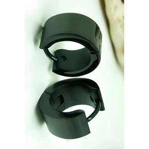 Takı Dükkanı Kalın 6 mm Düz Unisex Erkek Kadın Çelik Küpe Çifti mse9