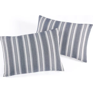 Sport Çizgili 2li Yastık Kılıfı Soft Line Antrasit