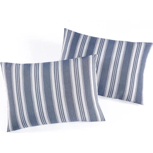 Sport Çizgili 2li Yastık Kılıfı Soft Line Lacivert