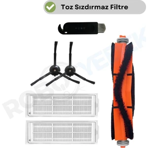 Xiaomi Mop 2 Pro (Siyah) MJST1SHW Uyumlu Yedek Fırça Filtre Seti-6 Parça