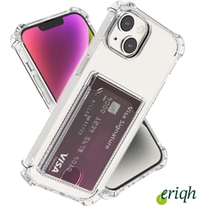 iPhone 16 Promax Uyumlu Kartlık Bölmeli Şeffaf Kılıf | Pratik ve Şık Tasarım