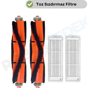 Xiaomi Mop 2 Pro MJST1SHW Uyumlu Yedek Ana Fırça ve Hepa Filtre-4 Parça