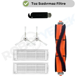 Xiaomi Mop 2 Pro (Beyaz) MJST1SHW Uyumlu Yedek Fırça Filtre Seti-6 Parça