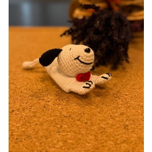 Köpek Amigurumi Anahtarlık - El Yapımı Sanatsal Örgü Anahtarlık