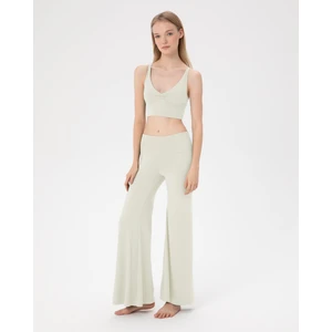 Ayma Active Kadın Krem Flow Şortlu Pantolon - Çift Kat Korsajlı, İç Şort Katmanlı, Bol Paça, Normal Bel, Yoga, Yoga, Pilates ve Günlük Aktiviteler İçin Rahat ve Şık Pantolon