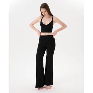 Ayma Active Siyah Şortlu Yoga Pantolon Ince Dökümlü Yoga Pantolon