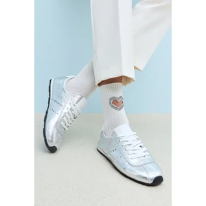 Ziya, Kadın Hakiki Deri Sneaker 1511035Z6300 Gümüş