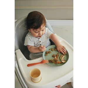 Let's Be Child 2'li Yuvarlak Tabak Sage Green-Peach