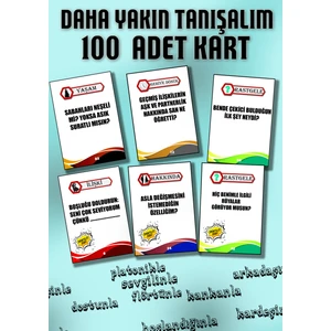 Tanışma Soru Kartları Sevgili Flört Arkadaş Kanka Eş ve Çiftler Için Ilişki - Hayat Yakınlaşma Oyunu