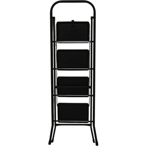 4 Basamaklı Metal Merdiven Hardy Siyah (1.48 Metre)