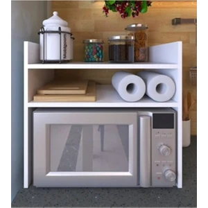 Beyaz Tezgah Üstü Raf - Fırın, Mıkrodalga Organızer Düzenleyici