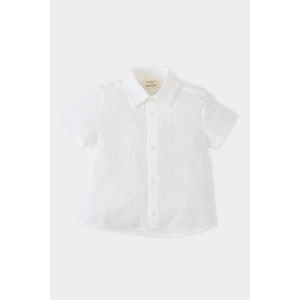 Erkek Bebek Flamlı Poplin Kısa Kollu Gömlek