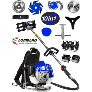 Lombard İtalia L-9900 V-TEC 10 in 1 Sırt Tipi Ot Çim Çalı Biçme Tırpanı + Toprak Eşeleme+ Akrobat Çapa Aparatı