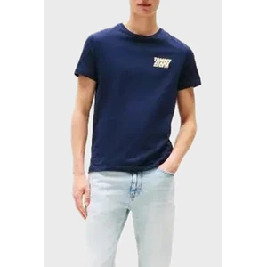 Tommy Jeans  Pamuk Slim Fit Bisiklet Yaka Logolu T Shirt Erkek T Shirt DM0DM21863 C1G