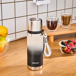 Inoxis Çelik Sızdırmaz Termos 550 ml Siyah