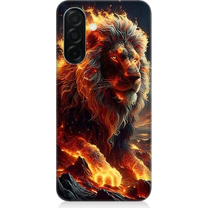 Samsung Galaxy A36 Uyumlu Alev Aslanı  Desenli Silikon Kılıf