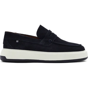 Erkek Lacivert Süet Deri Casual Loafer 25SFD707310