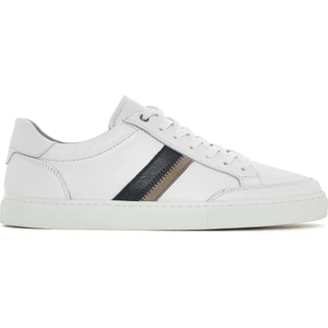 Erkek Beyaz Bağcıklı Deri Sneaker 25SFD674618