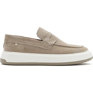 Erkek Bej Süet Deri Casual Loafer 25SFD707310