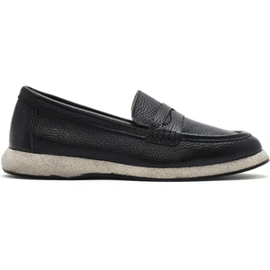 Kadın Siyah Deri Loafer 25SFD1318FT