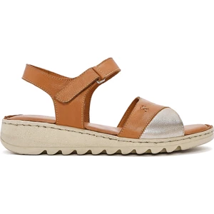 Kadın Taba Bilekten Bağlamalı Comfort Deri Sandalet 25SFD410418