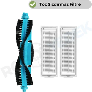Viomi V3 Uyumlu Yedek Ana Fırça ve Hepa Filtre-3 Parça