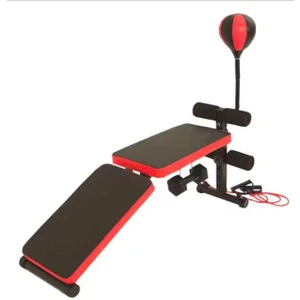 Gym Bench Fitness Ağırlık Sehpası - Katlanabilir Mekik Aleti ve Boks Topu - Tüm Vücut Egzersiz Alet