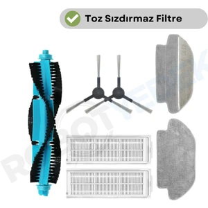 Viomi V3 Uyumlu Yedek Fırça Hepa Filtre Mop Seti-9 Parça