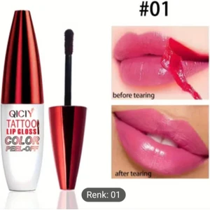 Qıcıy Tattoo Lip Gloss Soyulabilen Ruj