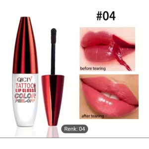 Qıcıy Tattoo Lip Gloss Soyulabilen Ruj