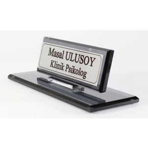 Art Online Masa Isimliği - Masaüstü Isimlik - Isimlik - Cam Isimlik - Cam Masaüstü  Isimlik