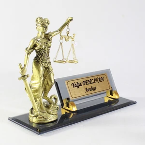 Art Online Avukat Themis Adalet Heykelli Masaüstü Isimlik