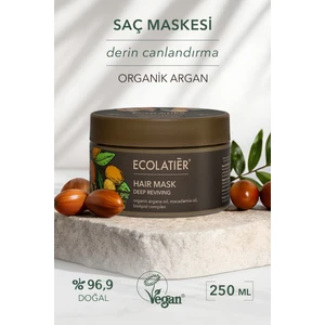 Derin Canlandırıcı Saç Maskesi Organik Argan, Doğal Içerik Güçlendirici Onarıcı Parlatıcı Etki Zayıflamış Saçlar Için 250 ml