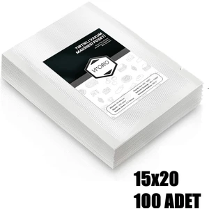 15X20 Tırtıklı Vakum Makinesi Poşeti 100 Adet