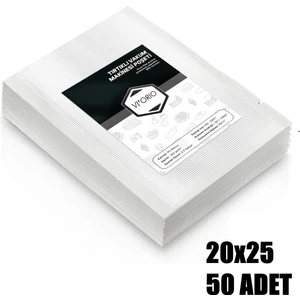 20X25 Tırtıklı Vakum Makinesi Poşeti 50 Adet