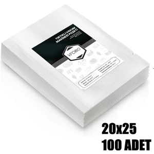 20X25 Tırtıklı Vakum Makinesi Poşeti 100 Adet