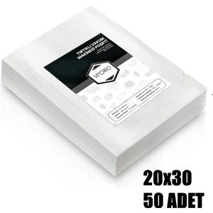 20X30 Tırtıklı Vakum Makinesi Poşeti 50 Adet