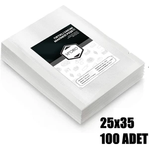 25X35 Tırtıklı Vakum Makinesi Poşeti 100 Adet