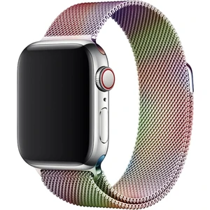 Watch Uyumlu Seri 1-9 (38/40/41MM) – S10 (42MM) Uyumlu Metal Hasır Mıknatıslı Kordon