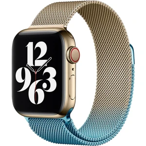 Watch Uyumlu Seri 1-9 (38/40/41MM) – S10 (42MM) Uyumlu Metal Hasır Mıknatıslı Kordon