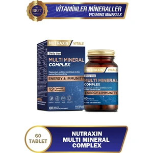 Multi Mineral Complex 60 Tablet - Kalsiyum, Magnezyum, Fosfor, Potasyum, Çinko, Demir, Manganez, Bakır, Selenyum, Krom, Molibdat, Iyot