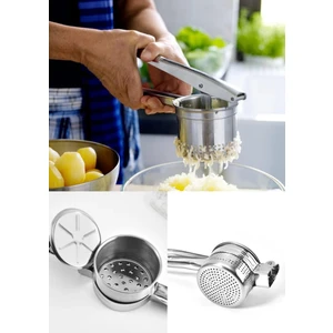 Syn Aksesuar Büyük Boy Patates Presi, Paslanamaz Çelik Meyve Ezici/ Püre Yapma Imkanı